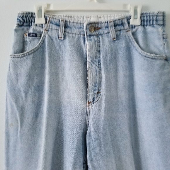 Vtg 90s Lee ankle length distressed mom jeans 12 - Picture 3 of 7